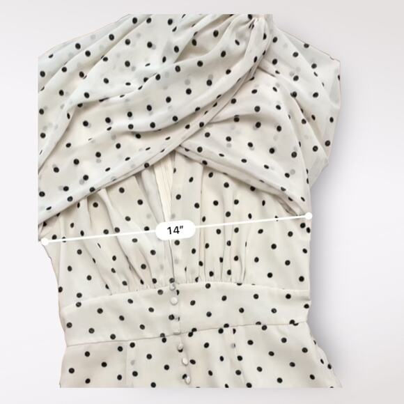 Urban Outfitters Willow Plunging Polka Dot mini Short Dress Size‎ Small - Picture 4 of 10